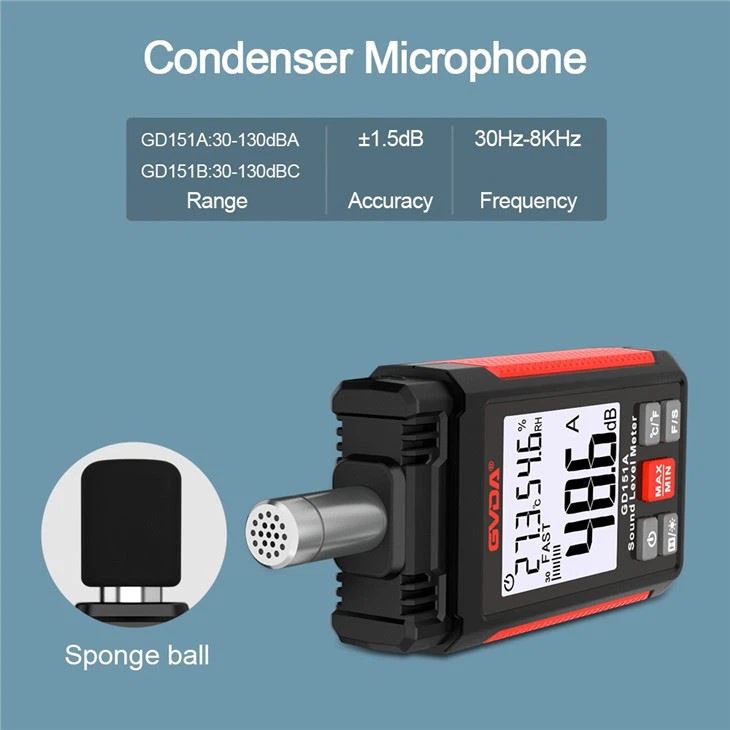 Digital Sound Level Meter Measuring Range 30 To 130dB