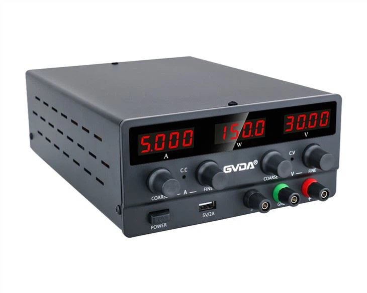 Font d'alimentació de laboratori regulada per USB ajustable