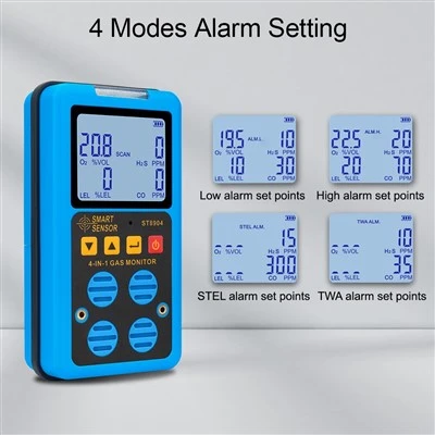 Professional 4 in 1 Multifunctional Gas Detector